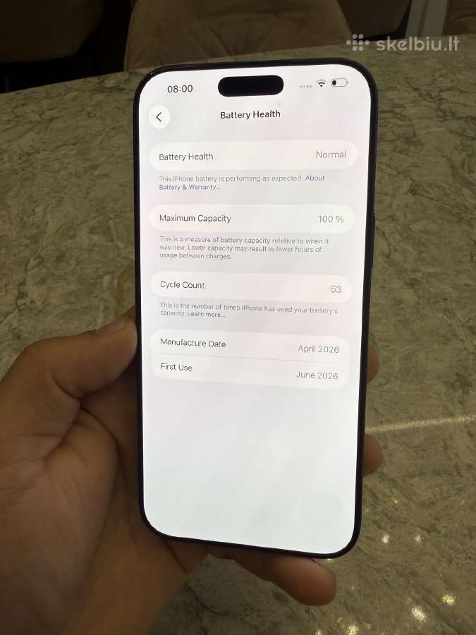 iPhone 17 pro max, 256gb 100% - nuotraukos Nr. 4