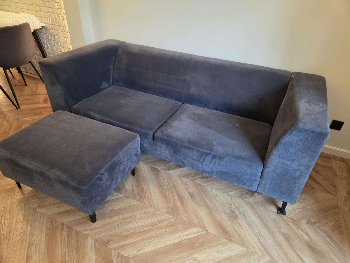Kokybiška sofa su pufu - nuotraukos Nr. 2