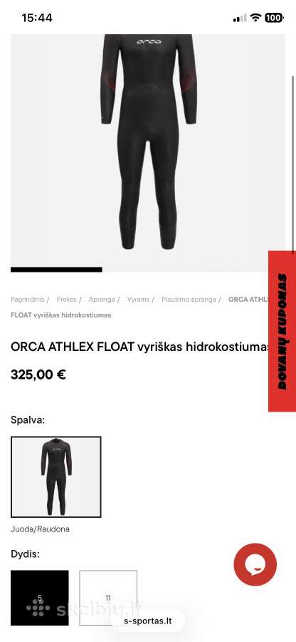 Orca Athlex Float vyriškas hidrokostiumas - nuotraukos Nr. 6