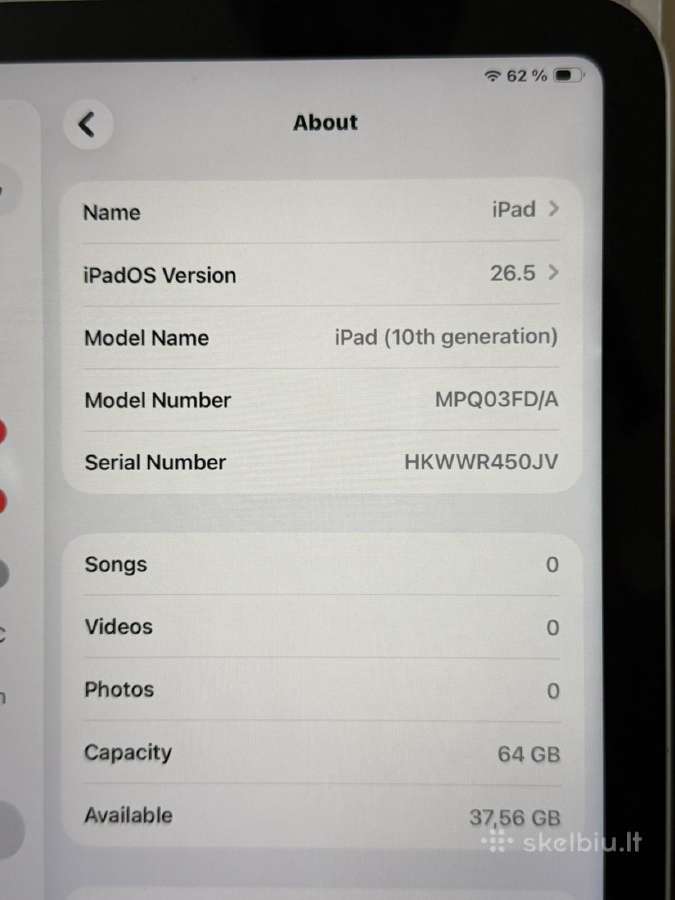 Apple iPad 10th Wi-fi 10,9 64gb + Apple Pencil - nuotraukos Nr. 5