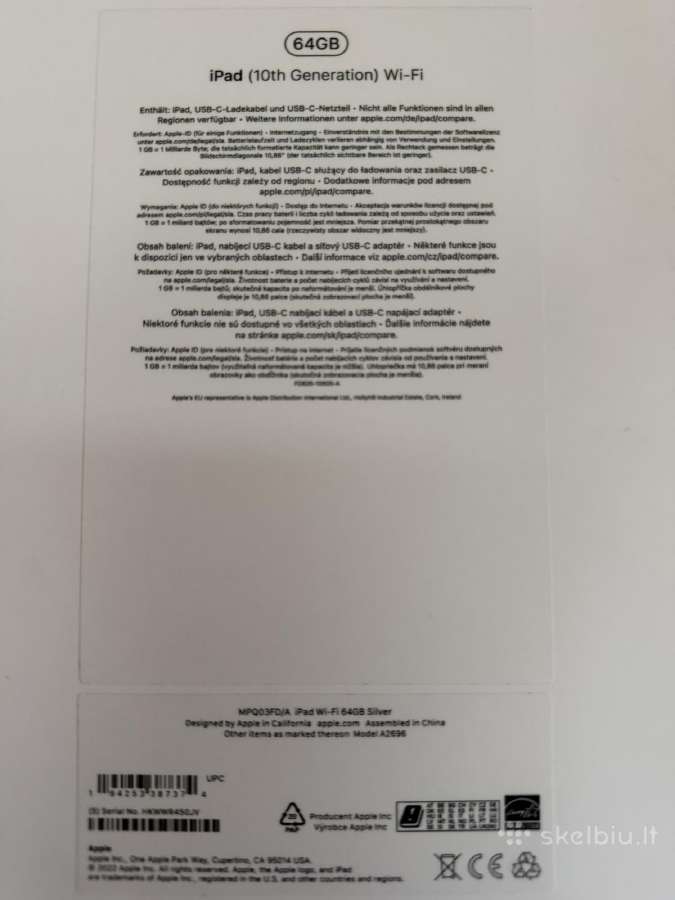 Apple iPad 10th Wi-fi 10,9 64gb + Apple Pencil - nuotraukos Nr. 6