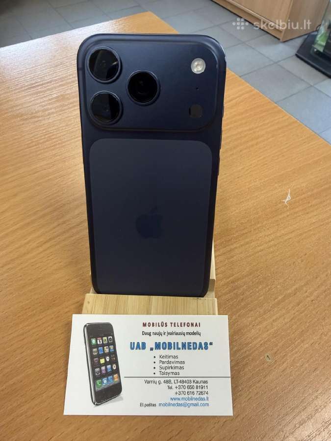 iPhone 17 Pro 256gb Blue Kaina 990eur - nuotraukos Nr. 2