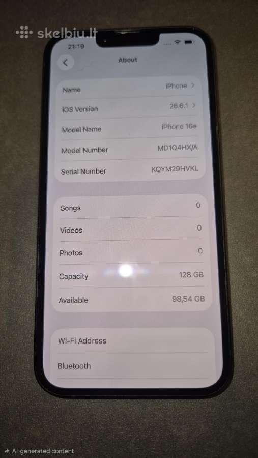 iPhone 16e - nuotraukos Nr. 5