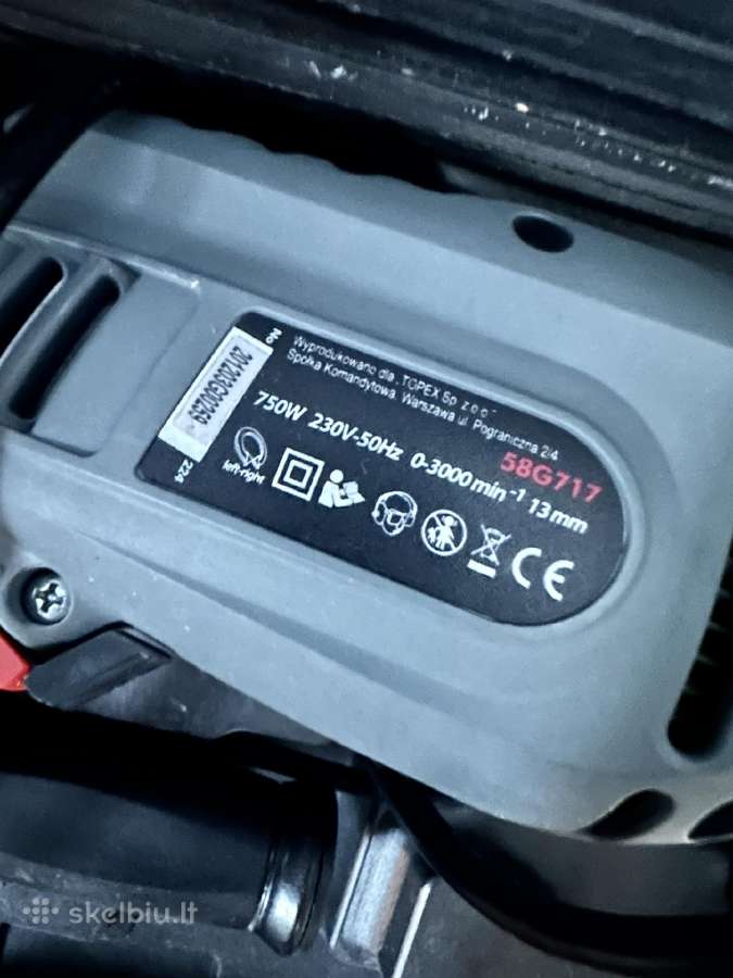 Graphite 58g717 smūginis gręžtuvas - nuotraukos Nr. 3