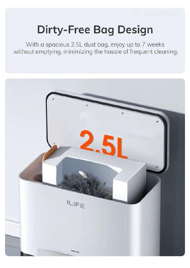 Siurblys-robotas Ilife A30 Pro, plauna, išsivalo. - nuotraukos Nr. 6