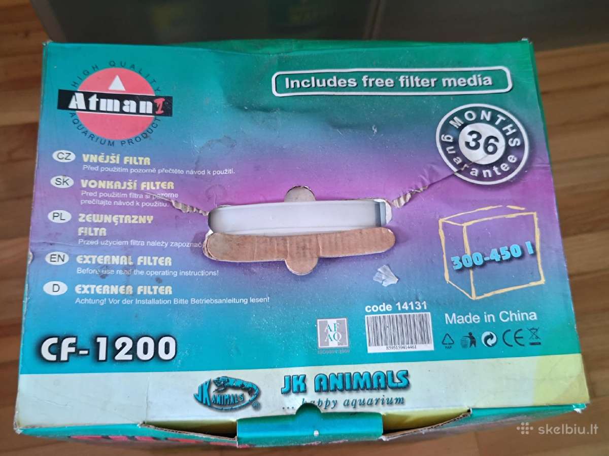 Išorinis akvariumo filtras Atman CF-1200 300-450l - nuotraukos Nr. 2