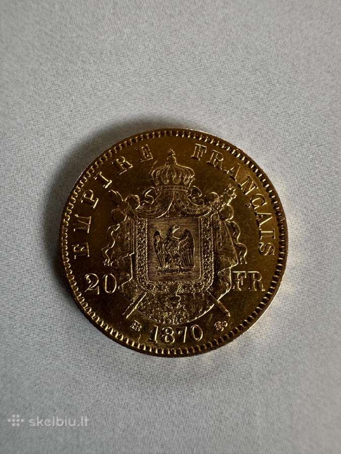 Auksine Prancuzijos 20 franku moneta - nuotraukos Nr. 2