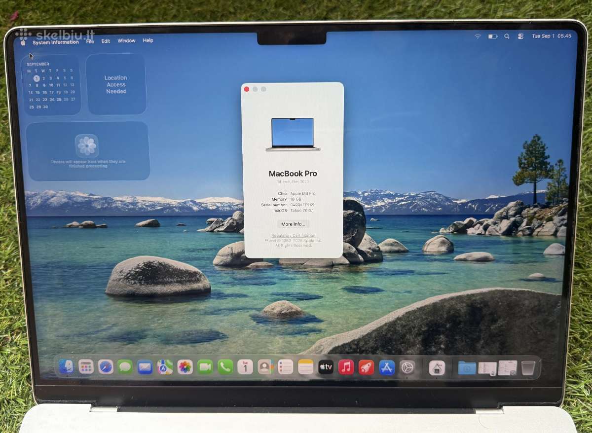 Apple MacBook Pro 14 M3 Pro 16/512gb - nuotraukos Nr. 5