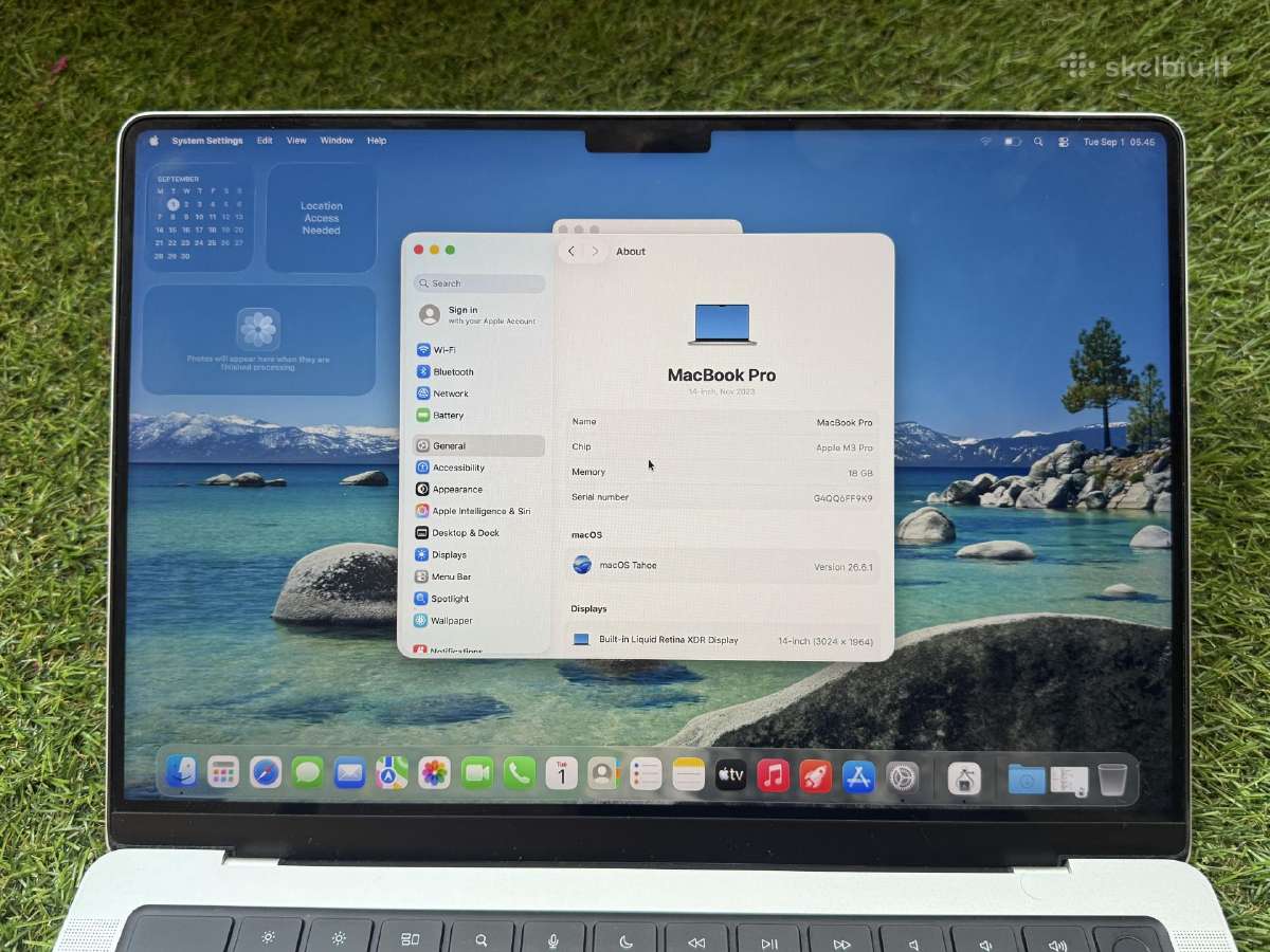 Apple MacBook Pro 14 M3 Pro 16/512gb - nuotraukos Nr. 6