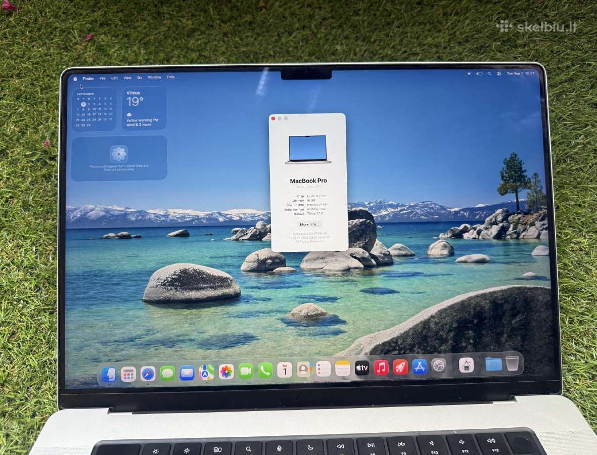 Apple MacBook Pro 16 M3 Pro 16/512gb - nuotraukos Nr. 5