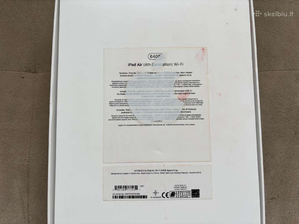 iPad Air ( 4th Generation ) 64 GB ( 10.9 ) 2020 m - nuotraukos Nr. 10