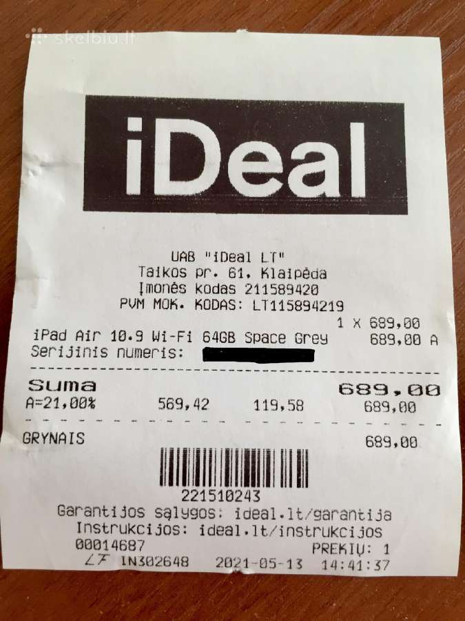 iPad Air ( 4th Generation ) 64 GB ( 10.9 ) 2020 m - nuotraukos Nr. 13