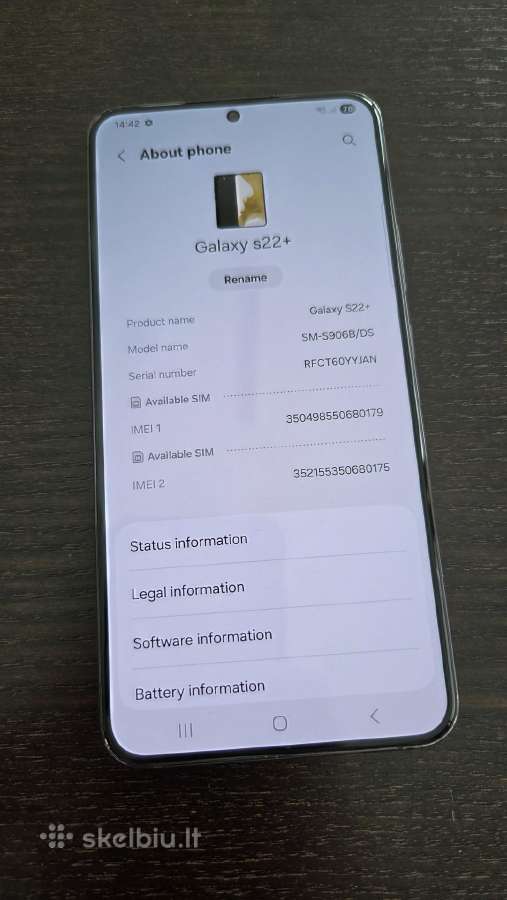 Samsung galaxy s22 plus 256/8 - nuotraukos Nr. 7