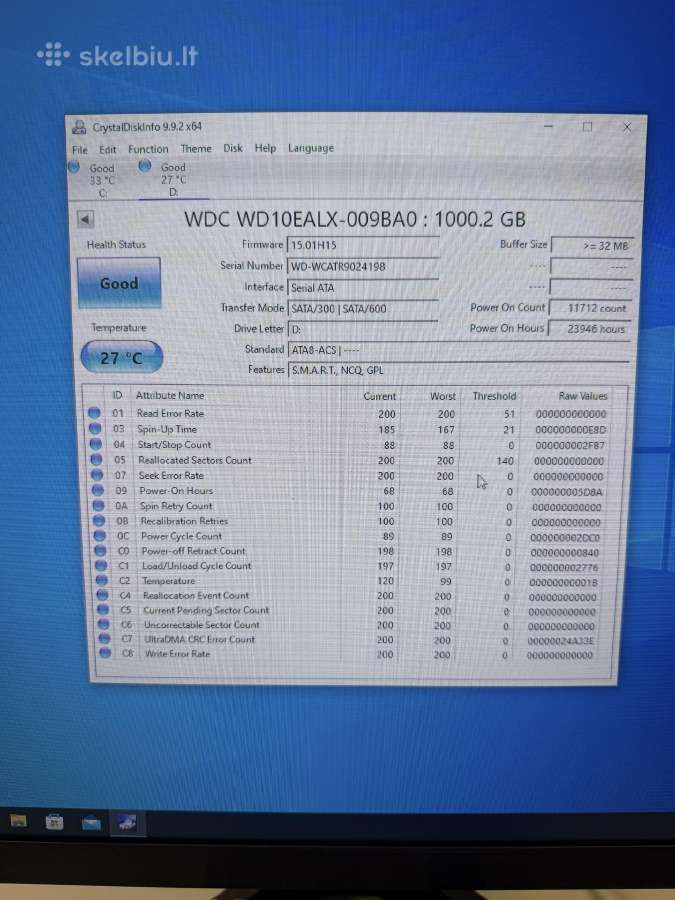HDD Sata 3.5 1 TB Wd - nuotraukos Nr. 3