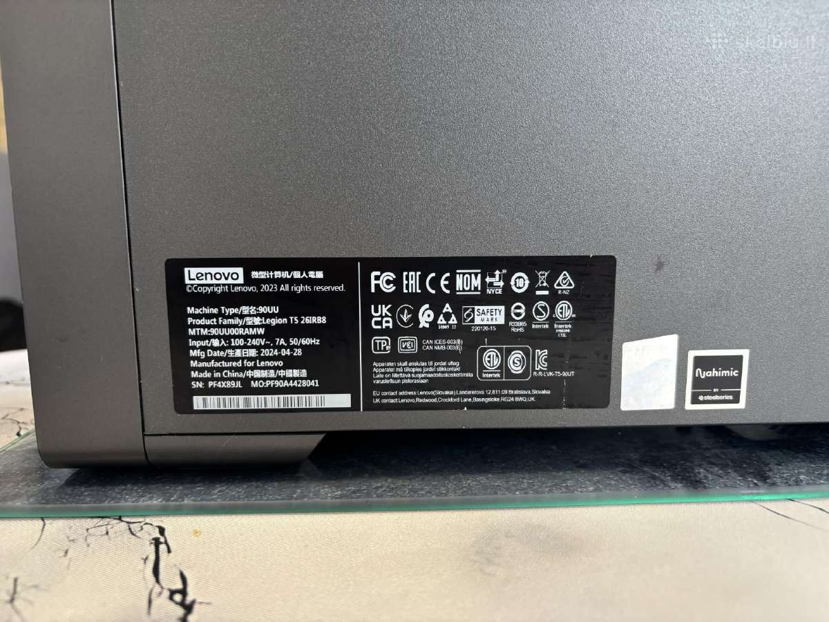 Parduodu Lenovo Legion T5 26irb8 kompiuterį - nuotraukos Nr. 3