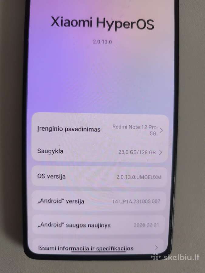 Telefonas Telefonai Xiaomi Redmi Note 12 Pro 5G - nuotraukos Nr. 5
