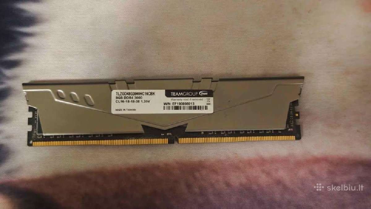RAM ddr4 1x8gb 3000mhz Cl16-18-18 1.35v - nuotraukos Nr. 2
