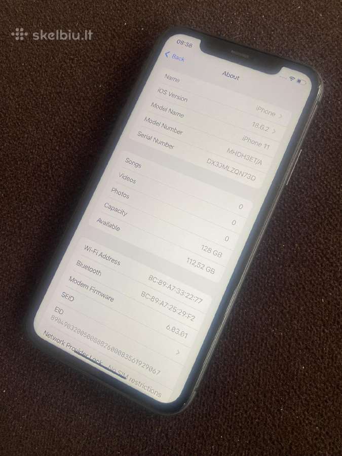 iPhone 11 128gb, 80%, neardytas - nuotraukos Nr. 4