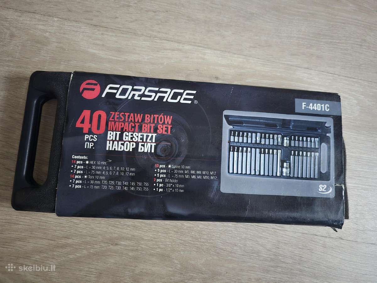 Forsage F-4401c 40 dalių antgalių rinkinys - nuotraukos Nr. 2