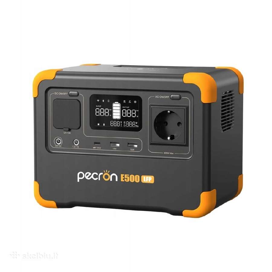 Nešiojama elektrinė Pecron E500lfp 600 W 576 Wh - nuotraukos Nr. 2