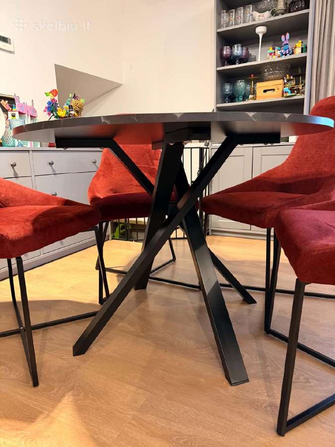 Valgomojo stalas su kedemis Magrės Baldai - nuotraukos Nr. 2