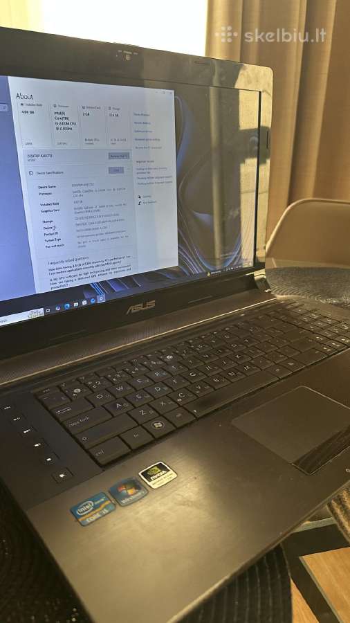 Asus laptopas - nuotraukos Nr. 3