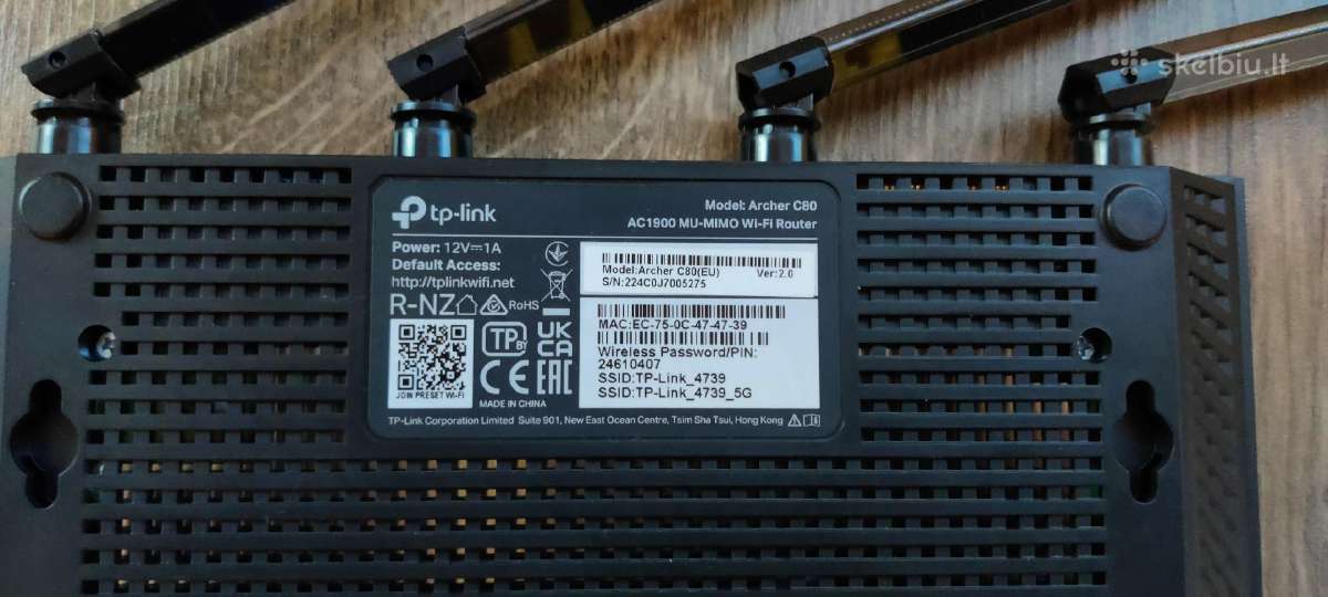 Tp-link Archer C80 Ac1900 Wireless - nuotraukos Nr. 3