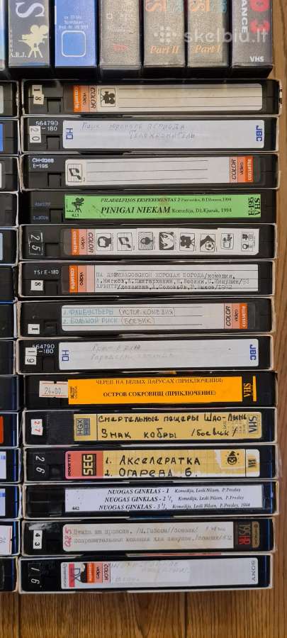 Senų Vhs kasečių rinkinys (apie 50 vienetų) - nuotraukos Nr. 5