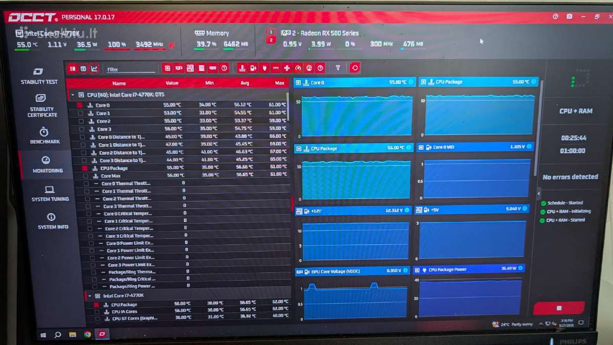 Žaidimų Kompiuteris i7-4770k / Rx 580 / 16gb RAM - nuotraukos Nr. 15