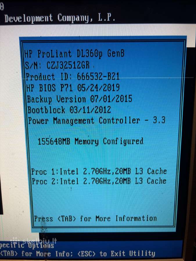 Hpe Proliant Dl360p Gen8 serveris - nuotraukos Nr. 6