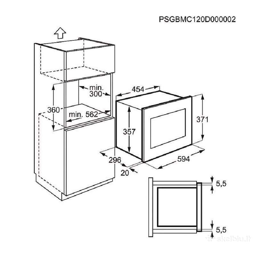Mikrobange Electrolux int micro-wave ems 17206 x - nuotraukos Nr. 2