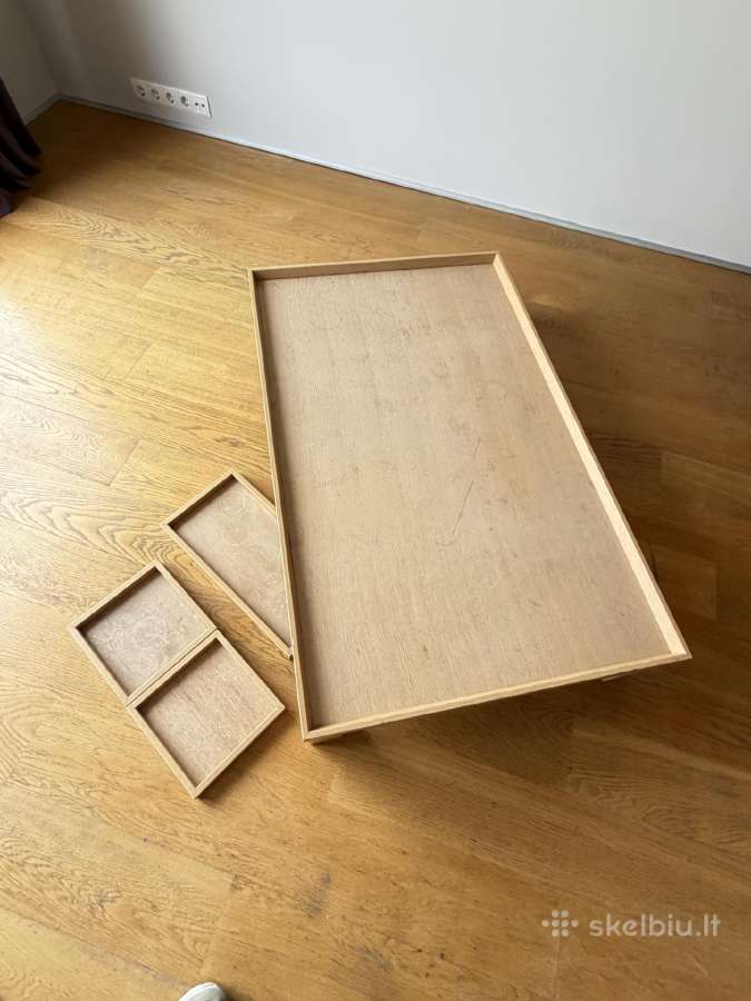 Žemas itališko dizaino staliukas su 3 padėklais - nuotraukos Nr. 8