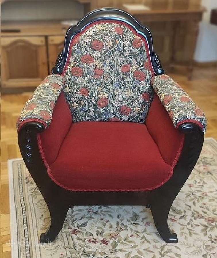Vintažinis vienetinis fotelis - nuotraukos Nr. 3