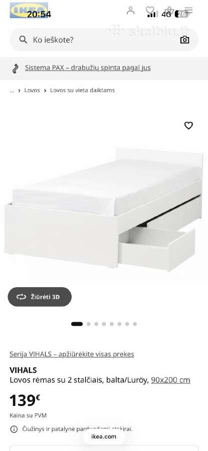 Ikea jaunuolio baldai, pilnas komplektas - nuotraukos Nr. 9