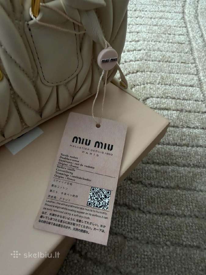 Miu Miu Rankinė Balta - nuotraukos Nr. 3