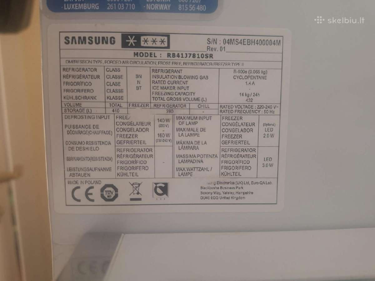 Samsung Rb41j7810sr No Frost šaldytuvas - nuotraukos Nr. 5