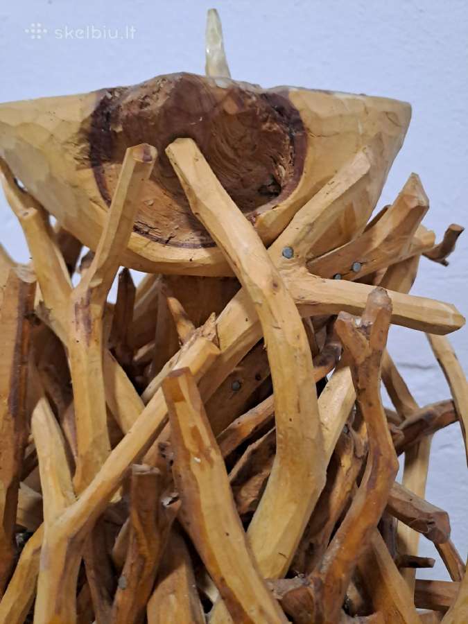 Unikalus rankų darbo medžio meno kūrinys. - nuotraukos Nr. 4