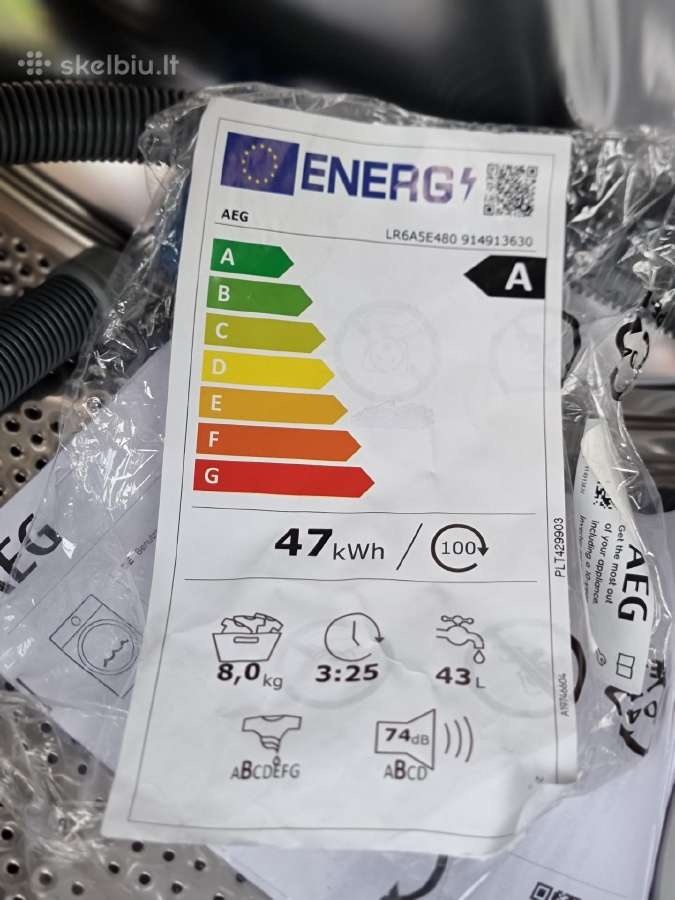 Nauja Aeg Lr6a5e480 , talpa 8 kg + garantija - nuotraukos Nr. 13