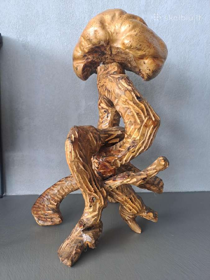 Senovine unikalią medžio gumbo skulptūrą - nuotraukos Nr. 3