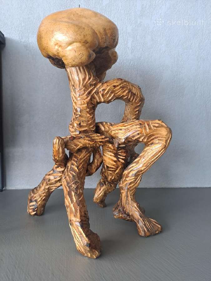 Senovine unikalią medžio gumbo skulptūrą - nuotraukos Nr. 4
