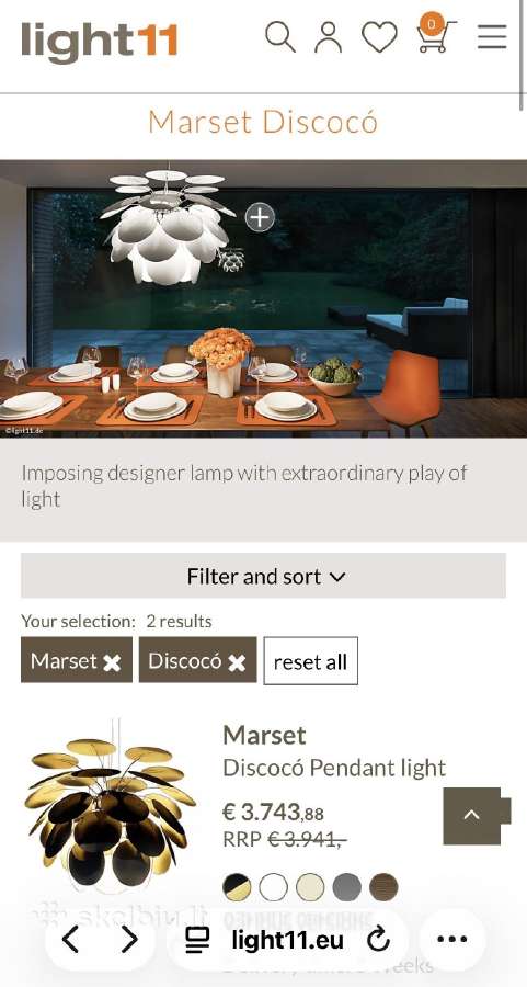 Dizainerio šviestuvas Marset Discoc Pendant Lamp - nuotraukos Nr. 4