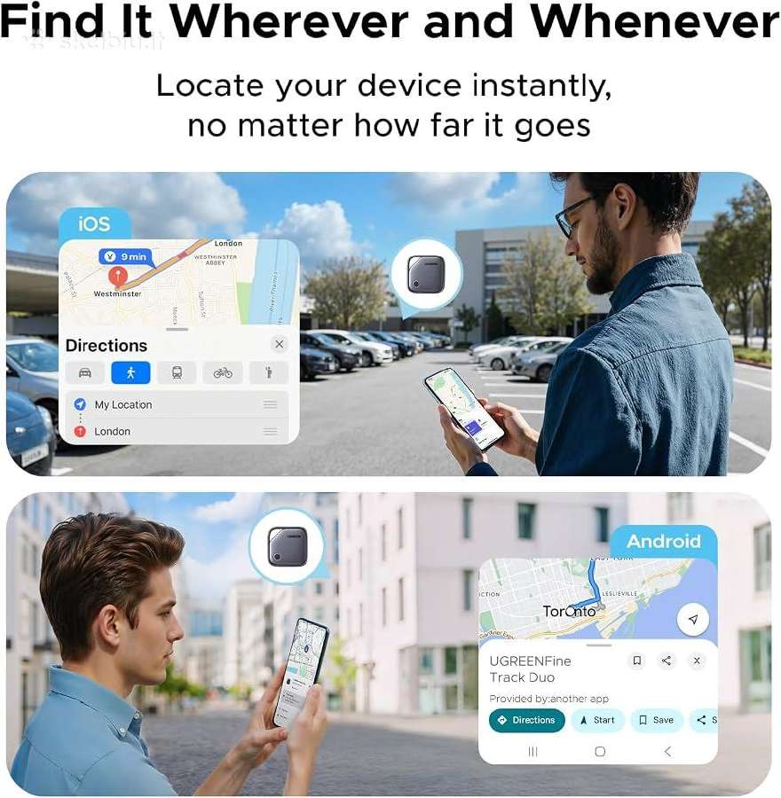 Ugreen Smart GPS Tracker 4-pack (ios & Android) - nuotraukos Nr. 4