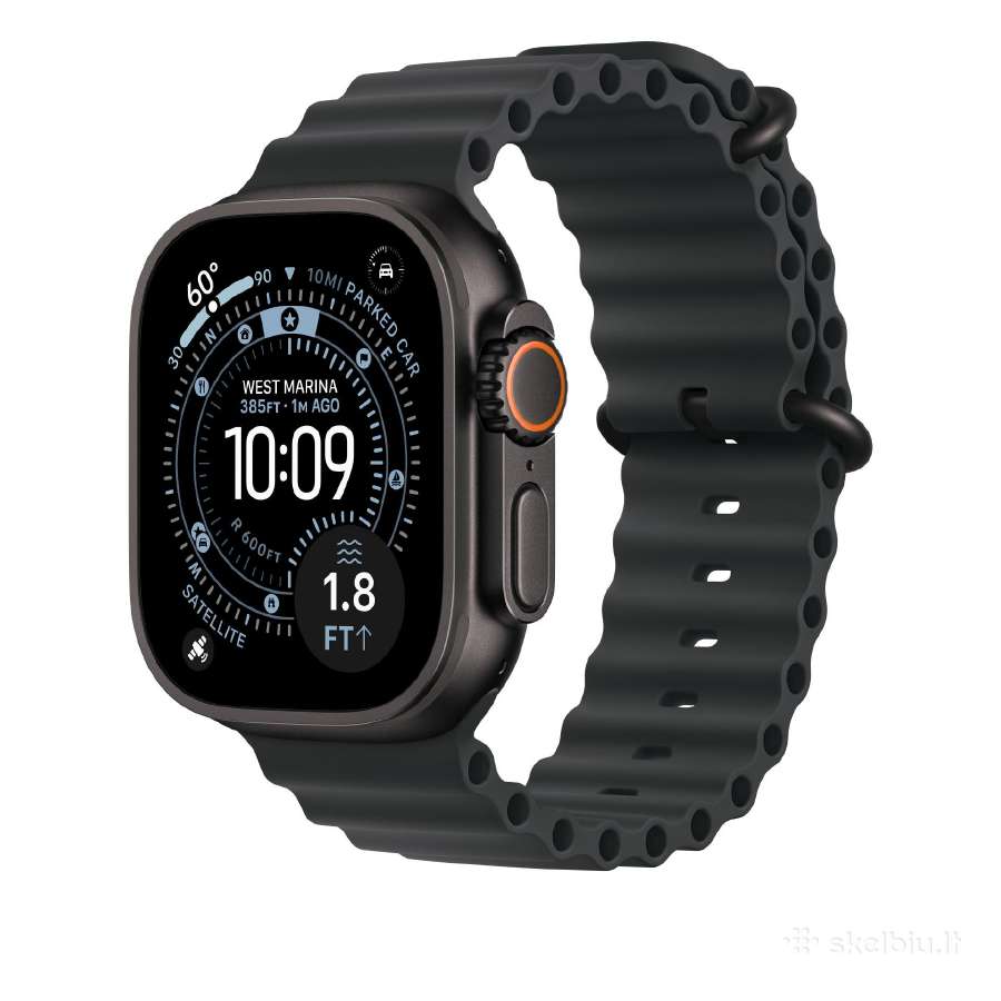 Apple Watch Ultra 49mm Black Ocean Band - nuotraukos Nr. 2