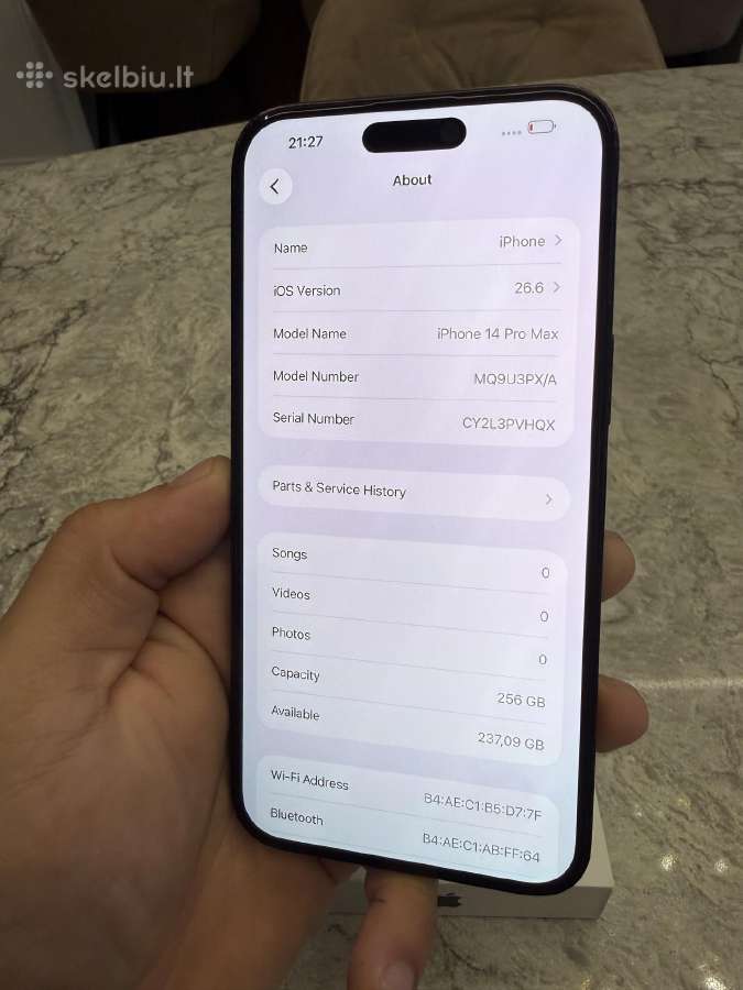 iPhone 14 pro max, 256gb 100% - nuotraukos Nr. 4