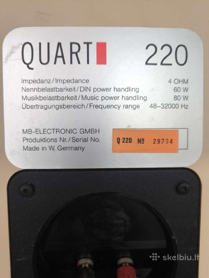 MB Quart 220 lentininės kolonėlės - nuotraukos Nr. 6