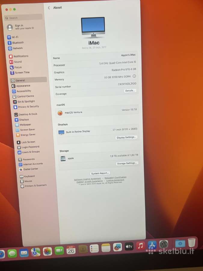 iMac 27-inch 5k Retina 2017 - nuotraukos Nr. 3