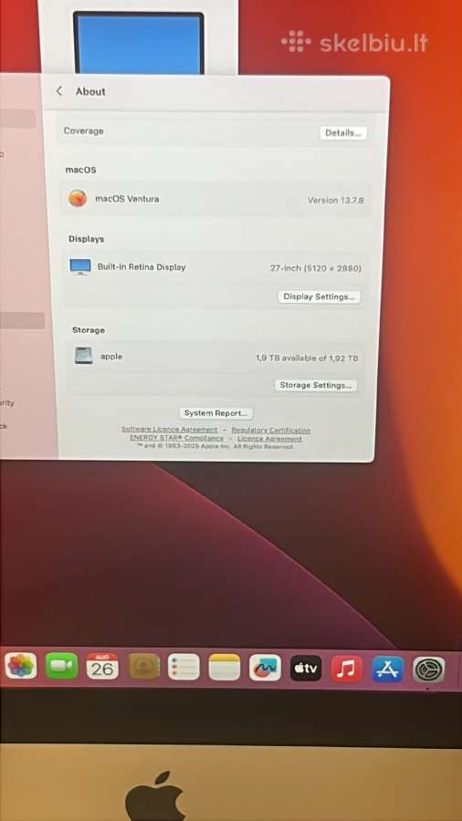 iMac 27-inch 5k Retina 2017 - nuotraukos Nr. 4