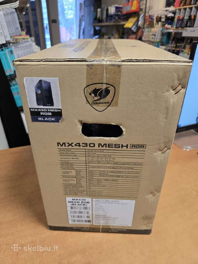 Cougar Mx430 Mesh Rgb Mid Tower Black - nuotraukos Nr. 2