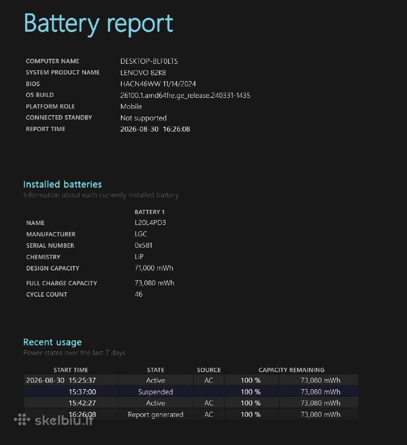 Lenovo Legion Slim 7/ryzen7 5800/rtx 3060/16gb/1tb - nuotraukos Nr. 10