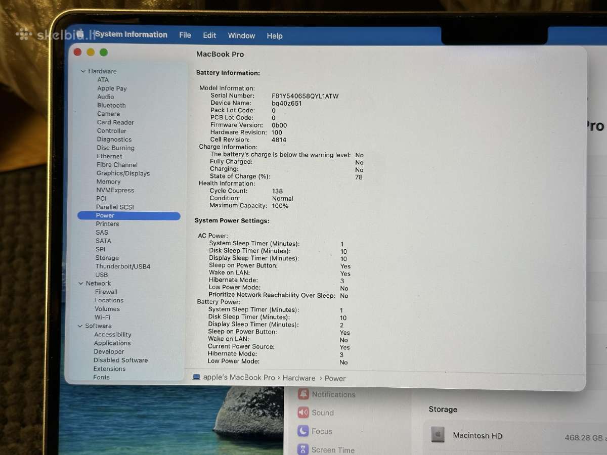 MacBook Pro 14 M1 Pro / 32gb / 512gb - nuotraukos Nr. 7